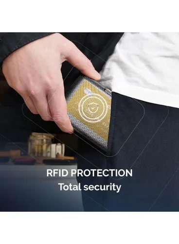 Кошелек Ogon Design Stockholm Card Case Premium V3, алюминиевый, синий