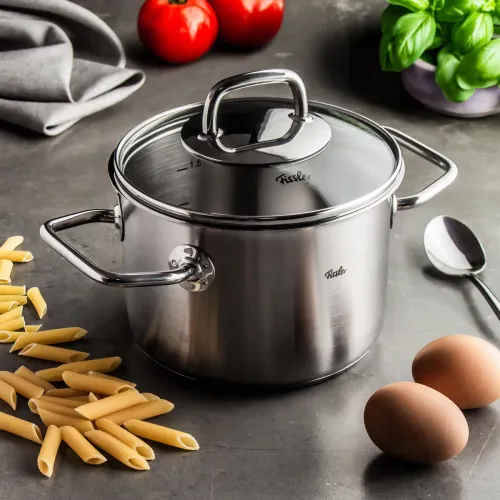 FISSLER Viseo 2,1 l - garnek ze stali nierdzewnej ze szklaną pokrywką