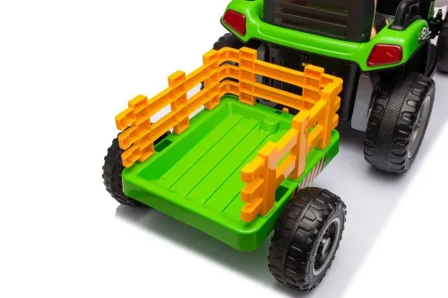 Traktorek Na Akumulator Dla Dziecka Bbh-030 Z Przyczepką Pilot Światła LED