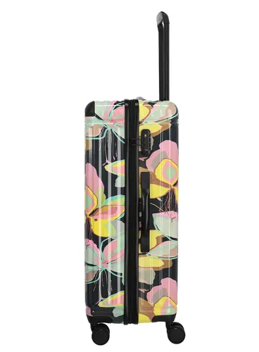 Большой жесткий чемодан Travelite Cruise Trolley L Print - yellow orchid