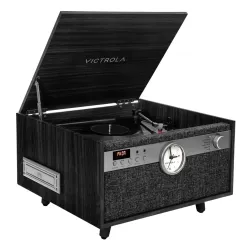 Gramofon Victrola Century Signature+ 6-in-1 VTA-830SB-BLK-INT Manualny Napęd paskowy Bluetooth CD Kaseta Czarny
