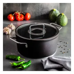 FISSLER Adamant 24 cm - garnek aluminiowy z pokrywką
