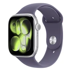 Apple Watch 11 GPS 42mm koperta z aluminium (srebrny) + pasek sportowy rozmiar M/L (mleczny fiolet)