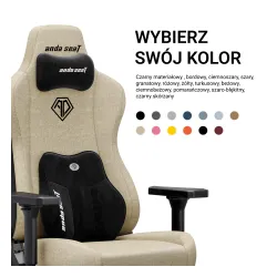 Fotel Anda Seat Kaiser 3E XL Gamingowy do 150kg Tkanina Ciemnobeżowy