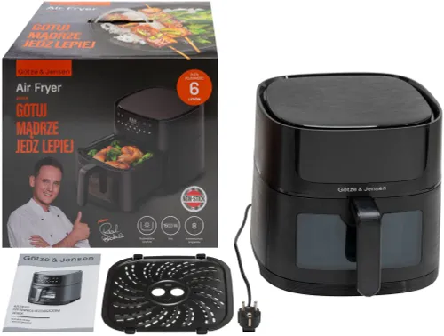 Air Fryer Frytkownica beztłuszczowa GÖTZE & JENSEN AF610K 6l 8 automatycznych programów