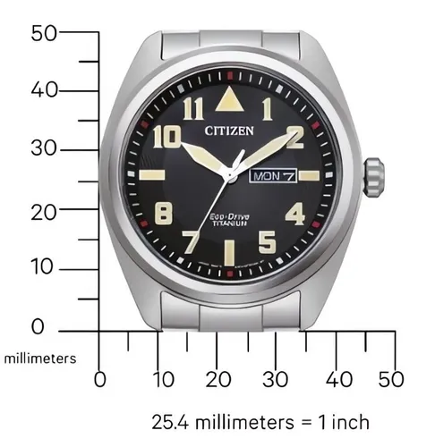 Zegarek CITIZEN Super Titanium Military BM8560-88EC Tytanowy