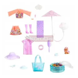 LALKA BARBIE COLOR REVAL zestaw prezentowy SŁOŃCE I DESZCZ HCD24