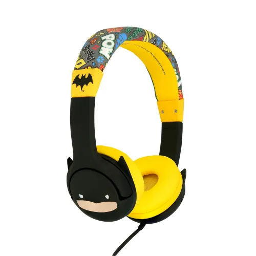 Słuchawki przewodowe z mikrofonem OTL Technologies Batman Chibi Style Dla dzieci Nauszne Czarno-żółty