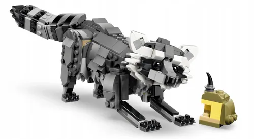 LEGO Creator 3w1 31393 Zwierzęta Leśne Wilk Szary Wilk Sokół Szop 657 el.