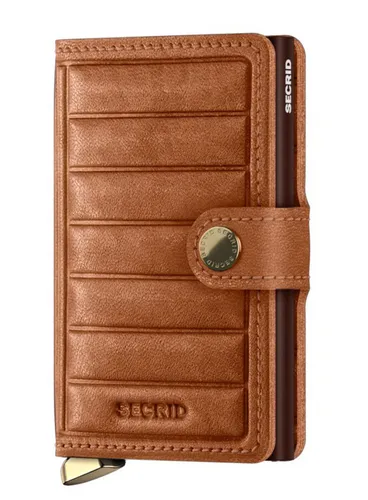 Кошелек Secrid Premium RFID Miniwallet Emboss Lines - коньяк