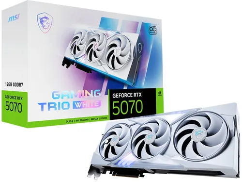 Karta graficzna MSI GeForce RTX 5070 Gaming Trio OC White 12GB DLSS 4