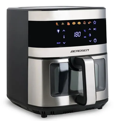 Air Fryer Frytkownica beztłuszczowa BERDSEN BD-656 9.1l 7 gotowych programów Srebrny