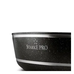 Patelnia na indukcję z pokrywką krótkie uchwyty Starke Pro Celebrity Marble 28 cm