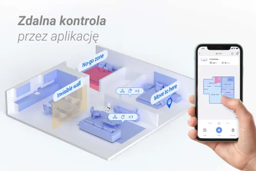 Robot sprzątający Ezviz RE5S Plus Funkcja mopowania Stacja oczyszczająca Tworzenie mapy pomieszczenia Biały