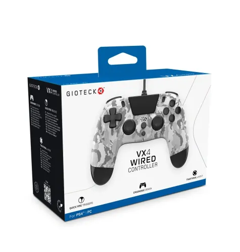 Pad Gioteck VX4 Wired do PS4, PCPrzewodowy Light camo