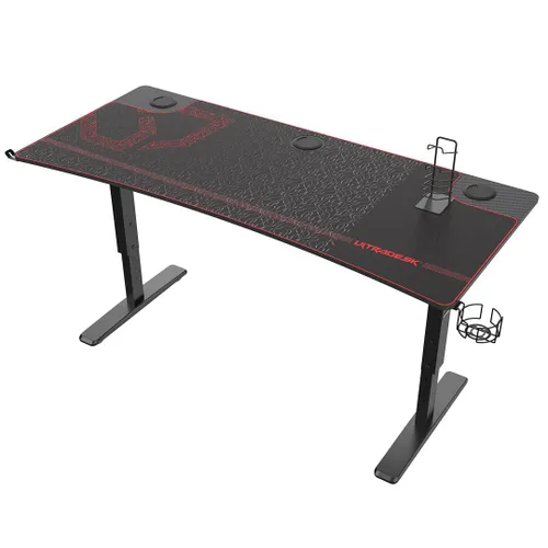 Biurko Ultradesk CRUISER 160cm Regulacja wysokości Czarno-czerwony