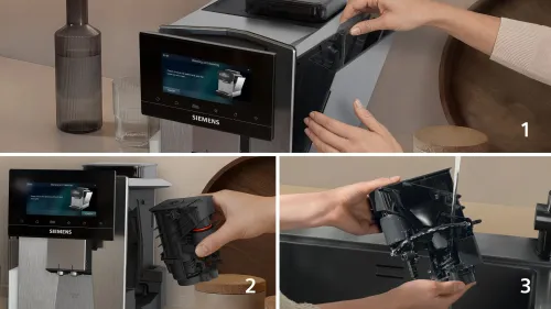 Автоматическая кофемашина Siemens EQ900 plus iAroma TQ925EZ3 холодный кофе ширина 31,5cm