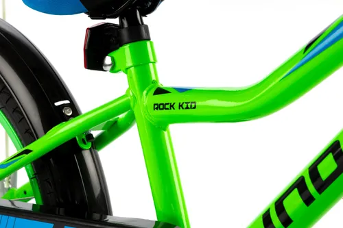Rower dziecięcy INDIANA Rock Kid 18 cali dla chłopca Zielono-niebieski