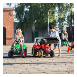 Falk Traktorek Red Supercharger Na Pedały Z Przyczepką Otwierany Od 3-7 Lat