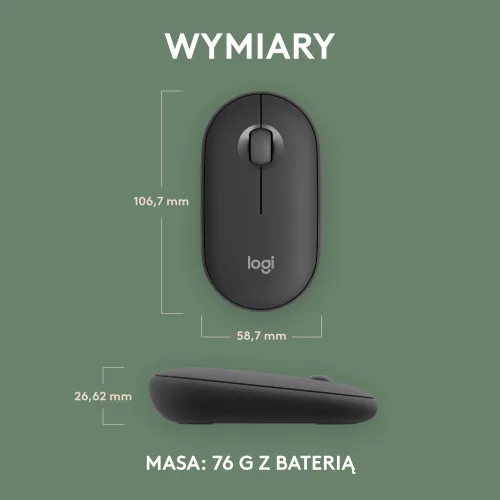 Myszka Logitech Pebble 2 Grafitowy