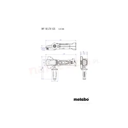 Metabo WF 18 LTX 125 Düz Başlı Açılı Taşlama Makinesi