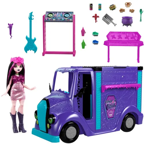 Mattel Monster High Концертный грузовик с едой Набор кукол Дракулаура