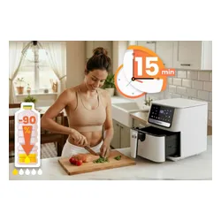Air Fryer Frytkownica beztłuszczowa BERDSEN BD-662 Biały 6.5l 8 automatycznych programów