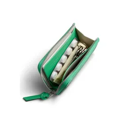 Кошелек Bellroy L-Pocket, кожаный, неоново-зеленый