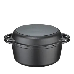 KUCHENPROFI Bbq 5 l - garnek żeliwny z patelnią grillową