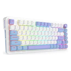 Klawiatura REDRAGON Ucal Max K673WBP RGB Hot Swap Manbo Switch Biało-fioletowo-niebieski