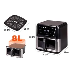 Air Fryer Frytkownica beztłuszczowa ELDOM FR60 Friko 8l z okienkiem do obserwacji postępów gotowania