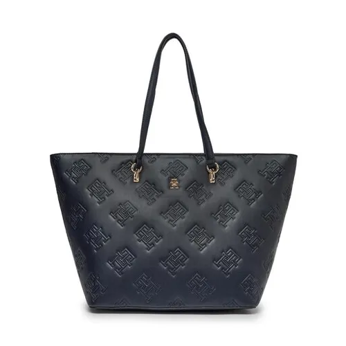 Сумка Tommy Hilfiger Th Refined Tote Mono Handbag AW0AW15726 Navy Blue