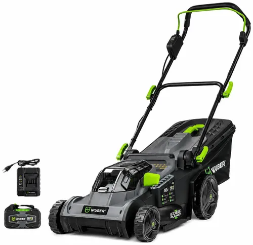 Kosiarka akumulatorowa WUBER W05801 38 cm, 4 Ah, 40 V, silnik bezszczotkowy, kosz 40L, 1 akumulator 4 Ah