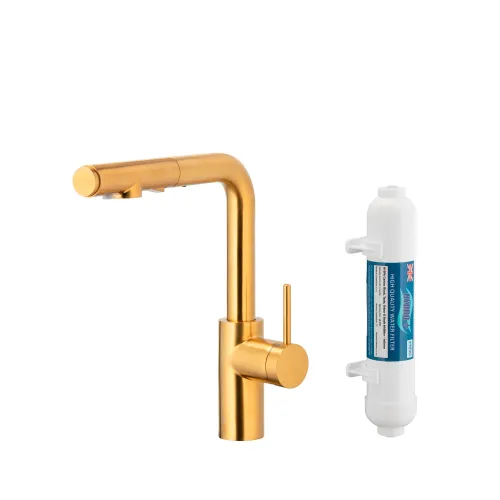 Bateria KFA Armatura Arura Duero Pure Basic Pull-Out 6623-112-31 Złoty Stal szlachetna