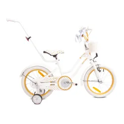 Rower dziecięcy SUN BABY Heart Bike 16 cali dla dziewczynki Biało-złoty