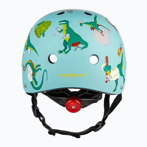 Kask rowerowy dziecięcy Hornit Jurassic turquoise/multicolor