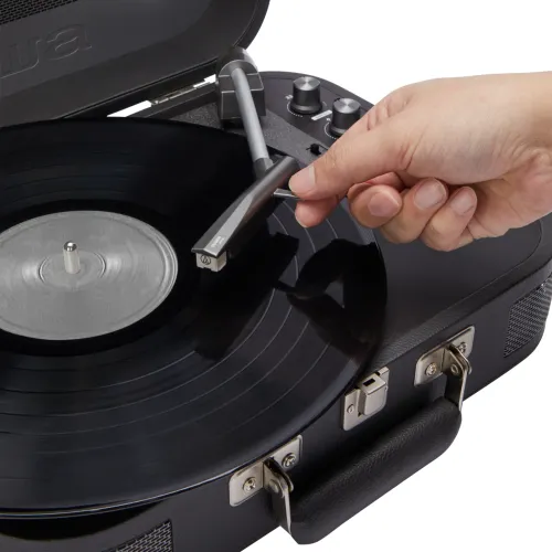 Gramofon Aiwa VPX-1951/TN Walizkowy Półautomatyczny Napęd paskowy Bluetooth Tytanowy