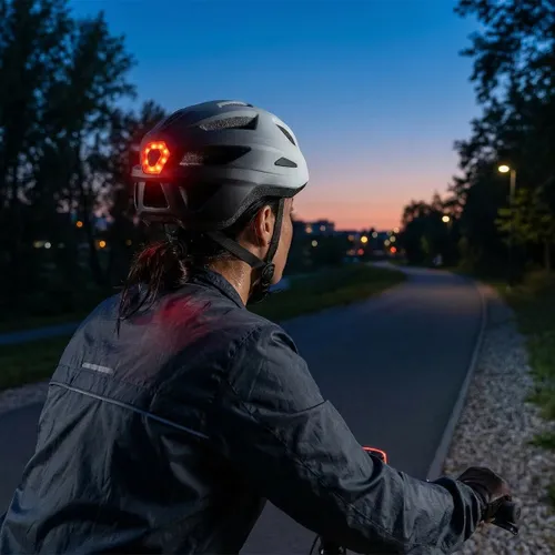 Kask rowerowy VAYOX Active VA0424WBL Biało-czarny MTB z lampką (rozmiar L)