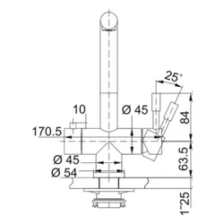 Bateria FRANKE Atlas Clear Water 120.0179.978 Chrom
