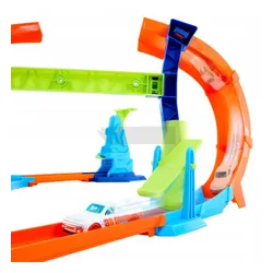 HOT WHEELS STUNT TRACKS ZESTAW Mistrzowski skok na pętli + autko, zestaw +4 JFH36