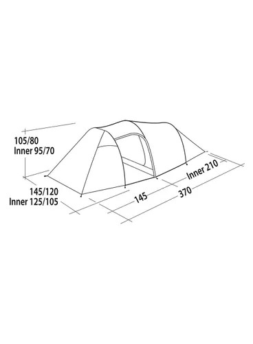 Namiot 2-osobowy Easy Camp Magnetar 200 - rustic green