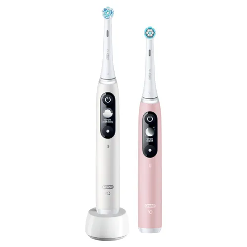 Oral - B магнитная зубная щетка iO Series 6 Duo 2 шт. White / Pink