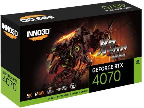 Karta graficzna Inno3D GeForce RTX 4070 X3 OC 12GB GDDR6X 192bit DLSS