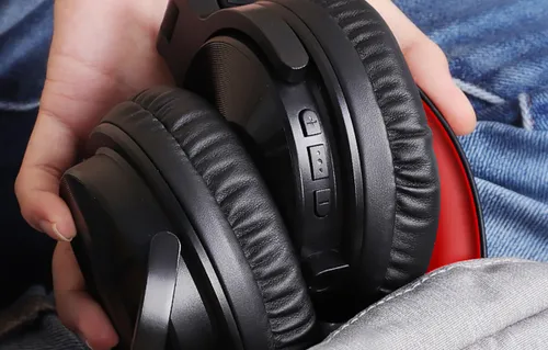 Słuchawki bezprzewodowe Oneodio Pro M Nauszne Bluetooth 5.2 Czarno-czerwony