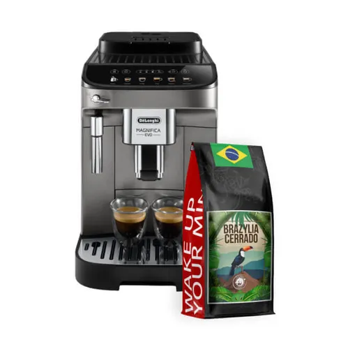 Automatyczny ekspres do kawy DELONGHI Magnifica Evo ECAM290.42.TB Tytanowy + Kawa ziarnista BLUE ORCA COFFEE Brazylia Cerrado 1 kg