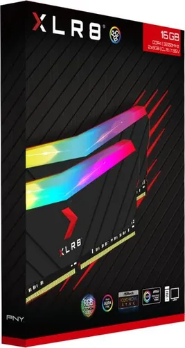 Pamięć PNY XLR8 Gaming Epic-X RGB, DDR4, 16 GB, 3200MHz, CL16 (MD16GK2D4320016XRGB)