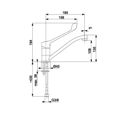 Bateria KFA Armatura Medico 4733-985-00 Chrom Mosiądz