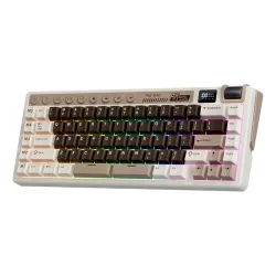 Klawiatura mechaniczna Royal Kludge RK-M70 Mocha Grey Cream Switch Beżowo-Brązowy