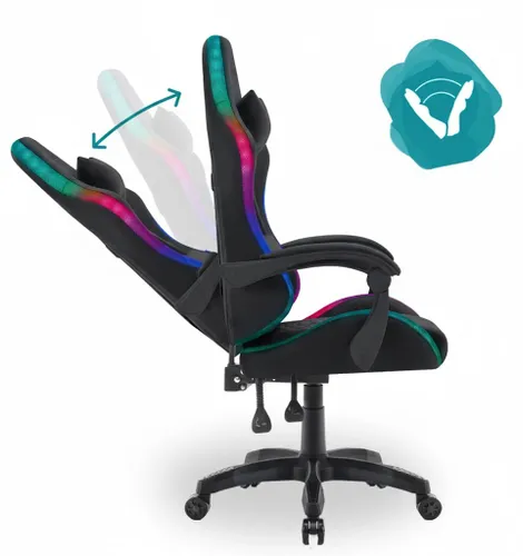 Fotel gamingowy HELL'S CHAIR HC-1000 LED Kids Czarny