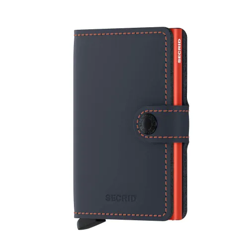 Miniwallet Matte Secrid'in Küçük Cüzdanı-nightblue / orange